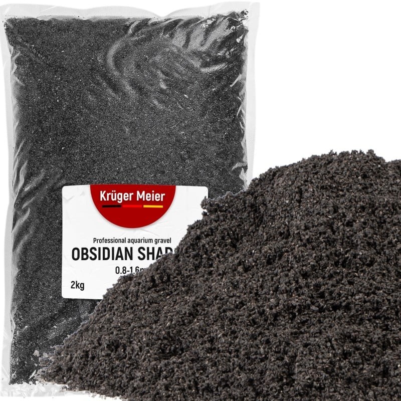 Piasek akwarystyczny Obsidian Shadow 0.8&ndash;1.6 mm Kruger Meier 2 kg | Podłoże | Vantis Terra