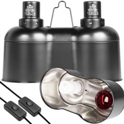 Podw&oacute;jna lampa, klosz - oprawka na żar&oacute;wki Terrario 2x150W | Oprawki i lampy | Vantis Terra