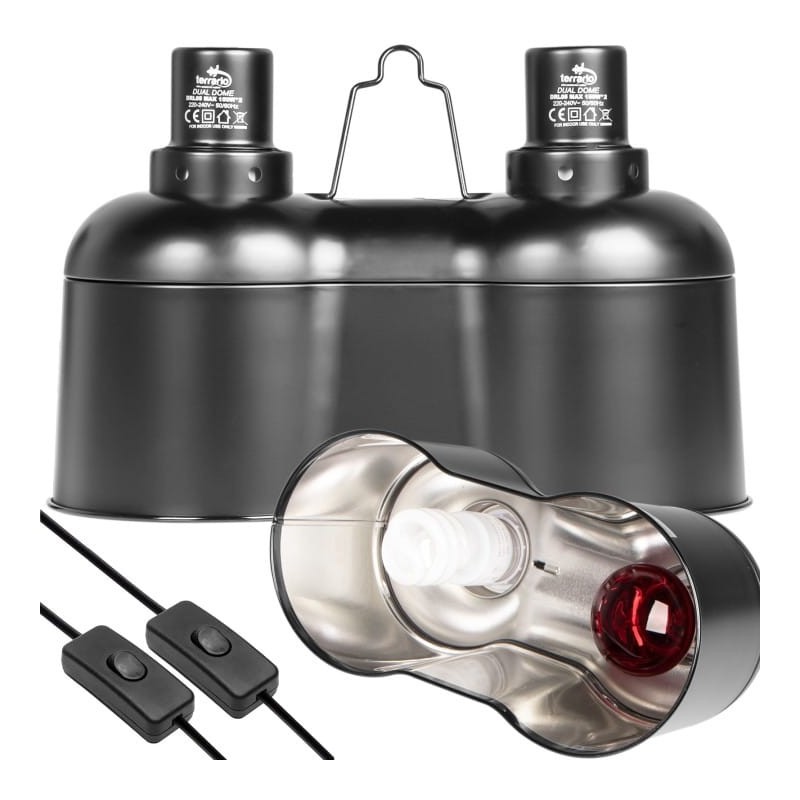 Podw&oacute;jna lampa, klosz - oprawka na żar&oacute;wki Terrario 2x150W | Oprawki i lampy | Vantis Terra